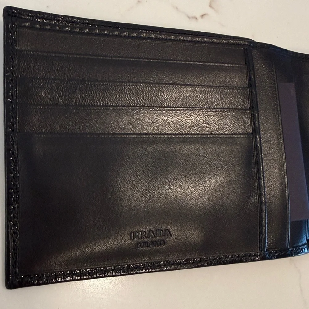 Prada Crocco Bifold Wallet